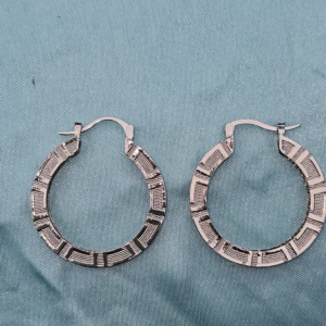 Silver Versace Inspired Earrings