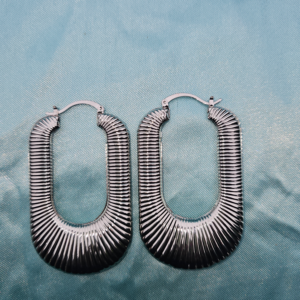 Silver Rectangle Ridget earrings Lg